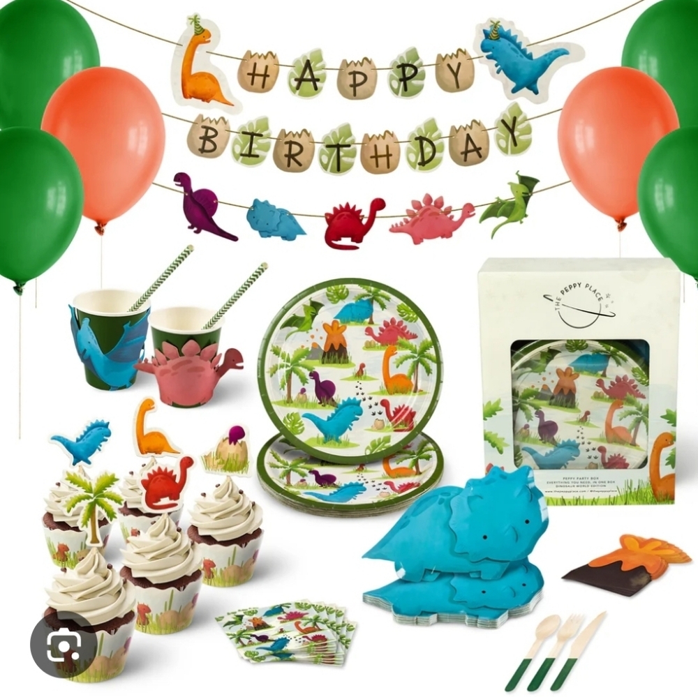 Peppy Party Box Dinosaur Birthday All In One NEW